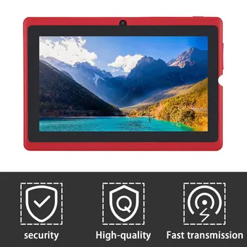 7 colių Vaikų Tablečių PC 512MB+4GB A33 Quad Core Dual Camera 1024*600 Android 4.4 Tablet PC Su Silikonu Padengti