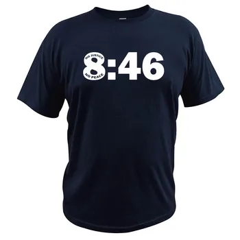 8:46 Jokio Teisingumo Nėra Taikos RIP George Floyd Ringspun Marškinėliai Medvilnė, Minkštas Premium Viršūnes Pagrindinio Trumpas Rankovės Camisetas
