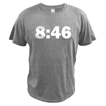 8:46 Jokio Teisingumo Nėra Taikos RIP George Floyd Ringspun Marškinėliai Medvilnė, Minkštas Premium Viršūnes Pagrindinio Trumpas Rankovės Camisetas