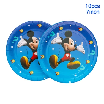 80Pcs Disney Mickey Mouse Vienkartiniai Indai, Vaikų Berniukų Gimtadienio Dekoravimas Popieriaus Plokštė+Taurė+Servetėlė+vėliavų aksesuarai vaikams
