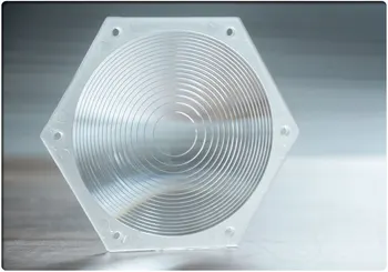 85mm Dia LED Šviesos Kondensacinė Frenelio Lęšio Asferiniai Šešiakampis Skaidrus Kondensatoriaus Kaukė Optinis Lempa įranga 70mm Židinio Nuotolis