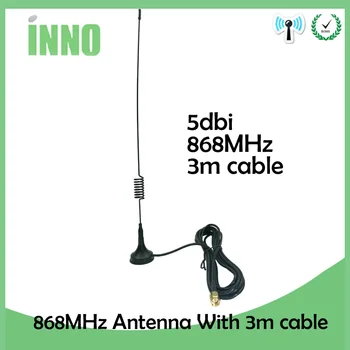 868Mhz Anteną 900 - 1800 Mhz GSM ir 3G 5dbi SMA Male Su 300cm Kabelis 868 mhz, 915 mhz antena Gyvis Antenne bazės magnetinės antenos