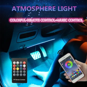 8M APP Optinio Pluošto Atmosfera Lempos, Automobilių Interjero, Aplinkos Šviesos Dekoratyvinės prietaisų Skydelio, Durų Nuotolinio Valdymo pultą arba App Kontrolės audi