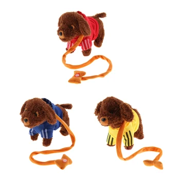 9.45 Colių Interaktyvus Pet Žaislas Pėsčiomis Loti Teddy Šuo su Nuotolinio Valdymo Pavadėlio