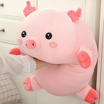 90cm Super Minkšta gulėti kiaulių pliušinis žaislas panda įdaryti lėlės aukštos kokybės mielas apkabinti ant rankų šilčiau pagalvę saldus dovana vaikams 23821