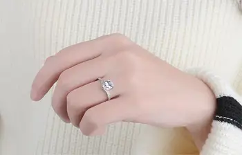 925 sterlingas sidabro blizga CZ cirkonis moterims vestuvinis žiedas papuošalai ponios'finger žiedai ne išnyks lašas laivybos didmeninės