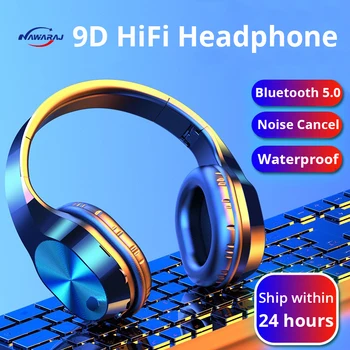 9D Stereo HiFi Ausines Bluetooth V5.0 Ausinės Belaidžio Gamer ausines Vandeniui Sweatproof Triukšmo Panaikinimo Ausinių Su Mikrofonu