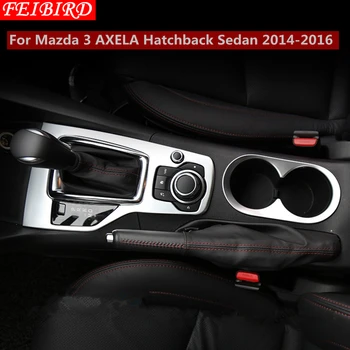 ABS Vandens Puodelio Laikiklis + Dėžė perjungti Pavarą Skydelio Apdaila Padengti Apdaila Už Mazda 3 AXELA Sedanas Sedanas m. m. 2016 m.