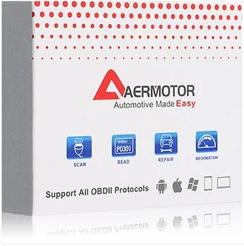 Aermotor ELM327 Bluetooth 4.0 OBD2 V1.5 Auto Diagnostikos Skaitytuvas ELM 327 Bluetooth 4 OBDII FW 1.5 