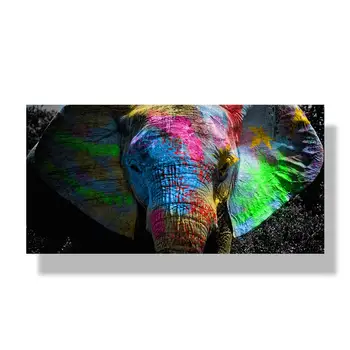 Afrikos Dramblys Gyvūnų Kraštovaizdžio Naftos Tapyba ant Drobės Meno Plakatas HD Spausdinti Abstrakčiai Sienos Meno Nuotrauką Kambarį Namų Dekoro