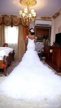 Afrikos Vestuvių Suknelės, Vestuvių Suknelė 2021 Naujas Stilius Undinė Vestuvių Suknelės Nėriniai Vestuvių Suknelė