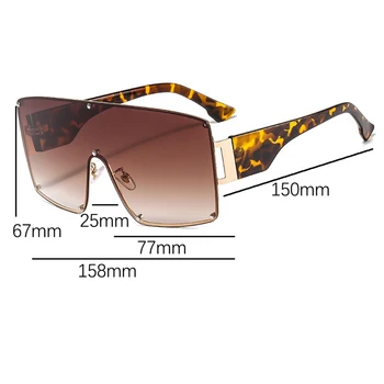 Aikštėje negabaritinių akiniai nuo saulės moterims mados taškus Prekės Dizaineris aišku, atspalvių, Akiniai nuo saulės Gradientas UV400 Akiniai