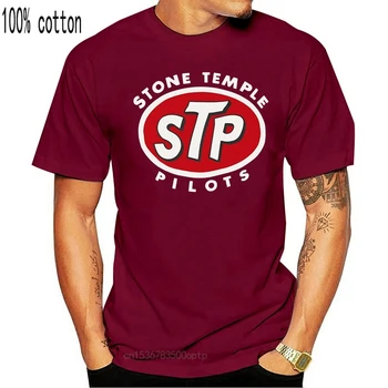 Akmens Šventykla Pilotai STP Logo T Shirt Mens Vintage Retro Stiliaus Roko Grupė Tee Naujos Jaunimo Vidutinio amžiaus Senas