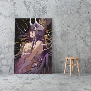 Albedo OVERLORD anime Drobės plakatas, Tapyba sienos Meno dekoro Gyvenimo kambario, Miegamasis, Studijų Namų Puošybai Spausdina
