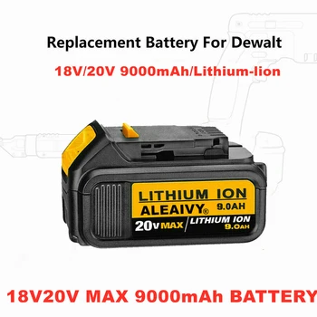 Aleaivy Original20v 9.0 Ah MAX XR Baterijos Energijos Įrankis Pakeisti DeWalt DCB184 DCB181 DCB182 DCB200 20V 5A 18Volt 20V Baterija