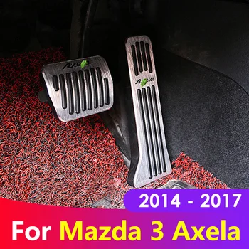 Aliuminio Automobilio Akceleratoriaus Kuro Pedalą Stabdžių Pedalai Padengti neslidus Padas Mazda 3 Axela 2016 2017 2018 2019 Priedai