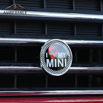AMBERMILE Automobilio Priekinės Grotelės Logotipas Ženklelis Metaliniai Lipdukai 