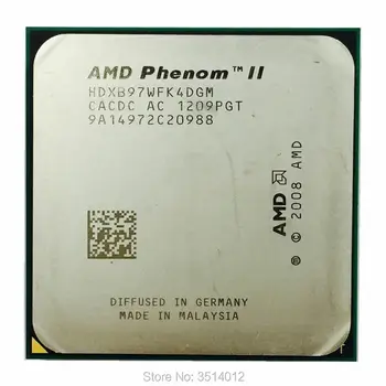 AMD Phenom II X4 B97 3.2 GHz Quad-Core CPU Procesorius HDXB97WFK4DGM Socket AM3,Suma 955
