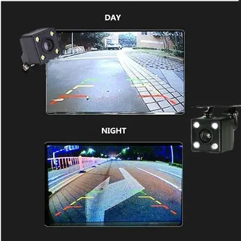 AMPrime Automobilio Galinio vaizdo Kamera Atsarginės automobilių Stovėjimo aikštelė Kamera 4 LED Naktinio Matymo Vandeniui 170 Mini Automobilių Parkavimo Atbuline Atsarginę Kamerą
