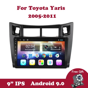 Android 9.0 2.5 D 2Din Automobilio Radijo Toyota Yaris XP90 2005-2011 Multimedia Vaizdo Grotuvas, Navigacija, GPS Autoradio BT OBD Carplay