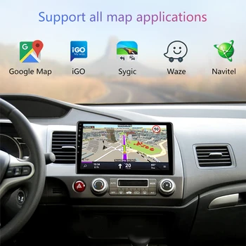 Android 9.0 2 Din 4G+Wifi Automobilio Radijo Honda Civic 2005-2011 stereo RDS DSP+48EQ ESU IPS Ekraną, GPS Navigacijos, Multimedijos Grotuvas