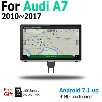 Android 9.0 4+64 Audi A7 4G8 2010~2017 MMI GPS Jutiklinį Ekraną, Multimedijos Grotuvas Stereo Autoradio Navigacijos Originalų Stilių 53376