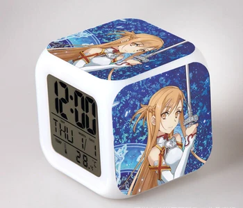 Anime Kardas Meno Internete, LED Laikrodis Skaitmeninis Veiksmų Skaičiai Yuuki Asuna Žadintuvas San Automatiškai Žėrintis Kolekcines, Modelį, Žaislai 2529