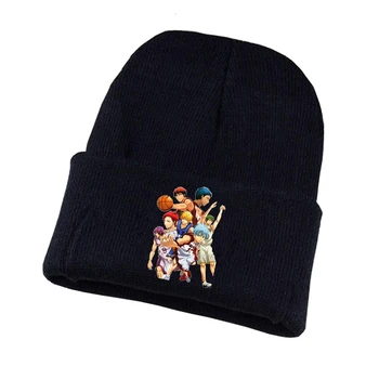 Anime kuroko no basket Megzti skrybėlę Cosplay skrybėlę Unisex Spausdinti Suaugusiųjų Atsitiktinis Medvilnės skrybėlę paaugliams žiemos Megzti Dangtelis 9013