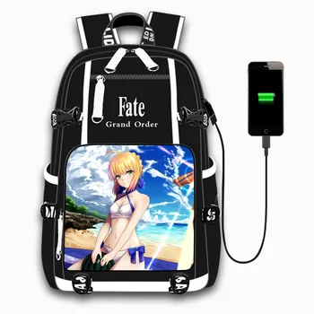 Anime Likimas Modelio Nešiojamas Krepšys Su USB Įkrovimo lizdas Kuprinė Kuprinė Studentams, Berniukų, Mergaičių 2020 m.