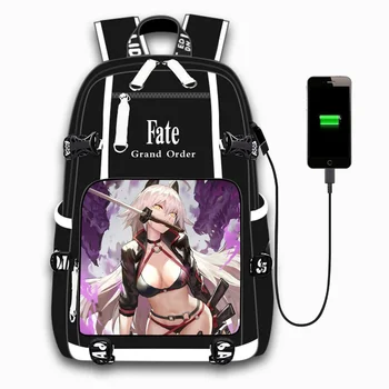 Anime Likimas Modelio Nešiojamas Krepšys Su USB Įkrovimo lizdas Kuprinė Kuprinė Studentams, Berniukų, Mergaičių 2020 m.