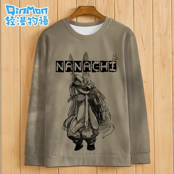 Anime Padaryta Bedugnę Cosplay T-shirt Spausdinti marškinėliai Nanachi Viršuje Unisex NAUJAS