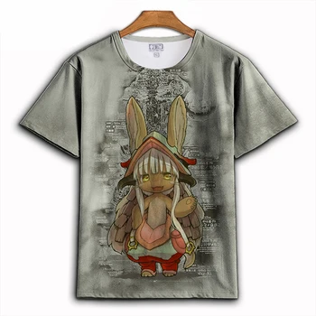 Anime Padaryta Bedugnę Cosplay T-shirt Spausdinti marškinėliai Nanachi Viršuje Unisex NAUJAS