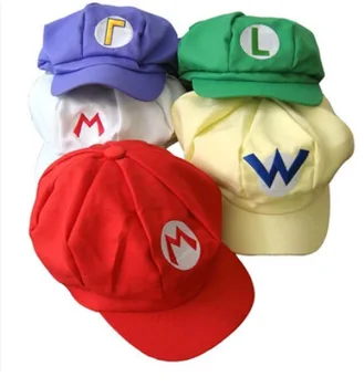 Anime Super Mario Skrybėlę Bžūp Luigi Bros Cosplay Beisbolo kepuraitės Žaidimas Cosplay skrybėlę