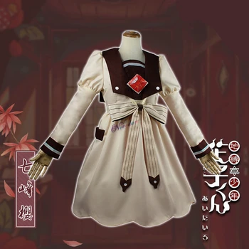 Anime Tualetas Privalo / Jibaku Shounen Hanako Kun Sakura Nanamine Cosplay Kostiumų Perukas Moterų Dress Helovinas Šalis