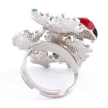 ANNGILL Naujausias Žavinga Žiedai, Papuošalai, Aksesuarai Skatinimo Mados Emalio Drugelis Gėlių Biedronka Vestuviniai Žiedai Moterims