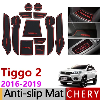 Anti-Slip Gumos Vartų Angą Taurės Kilimėlis Chery Tiggo 2. 2016 M. 2017 m. 2018 m. 2019 M. Tiggo2 Tiggo 3x MVM X22 DR3 Reikmenys, Automobilių Lipdukai