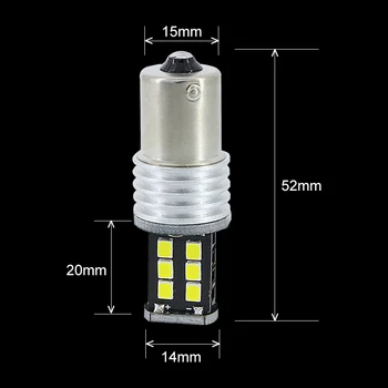 Apmatauto 2x LED Lemputes Atsarginės Atbulinės Šviesos R5 1156 ba15s p21w su 