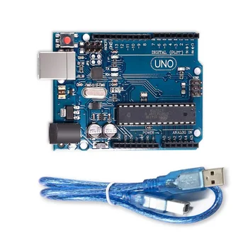 Arduino UNO R3 suderinama ATMEGA CH340 + USB laidas 0,3 cm. Robotų projektų 9821