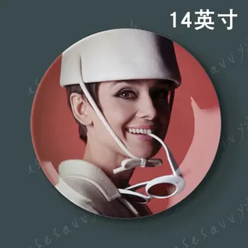 ARYA-Audrey Hepburn Spalva Namų Dekoratyvinis Dažymas Plokštė Kambarį Tyrimas Sienos Kabo Keramikos Kūrybinis Švytuoklės Plokštė