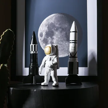 Astronautas Kosmoso Modelį, Dervos Figūrėlės Orlaivio Raketų Raketų Ornamentu Studijų Amatų Rankų Darbo Darbalaukio Namų Dekoro Priedai 1805