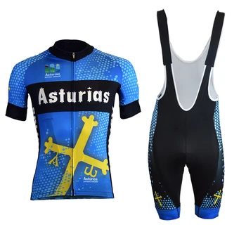 Asturias naujų dviračių džersis tiktų vasaros vyriški trumpomis rankovėmis dviračių džersis rinkiniai wielerkleding trajes ciclismo invierno ciclyng rinkinys