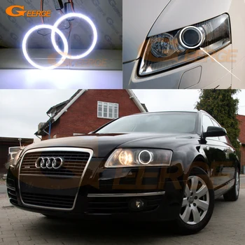 Audi A6 S6 RS6 2004 2005 2006 2007 2008 XENON žibintų Puikiai Itin šviesus COB led angel eyes halo žiedai
