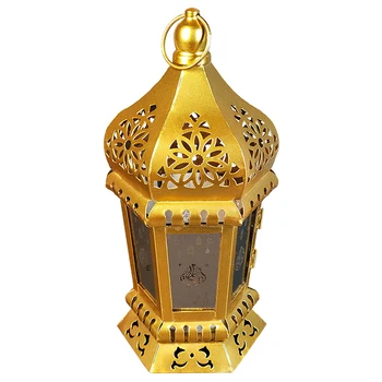 Aukso LED Žibintai, Žibintų Eid Mubarakas Ramadanas Lempa Namų Islamo Prekes 24372