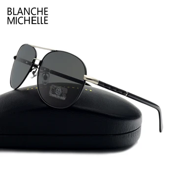 Aukštos Kokybės Akiniai nuo saulės Vyrams Poliarizuota UV400 Vairavimo Saulės Akiniai Mens Derliaus Anti-glare Sunglass 2020 okulary oculos Su dėžute
