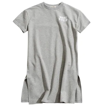 Aukštos Kokybės Medvilnės marškinėliai mergaitėms Ilgai Kūdikių Marškinėliai Naujas 2021 M. Vasarą Vaikams Laisvalaikio T-shirt Dress Mamytė ir Man Suknelė, #2894
