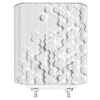 Aukštos kokybės skalbti vonios užuolaidos 3D spausdinimo dušo užuolaidos poliesteris vonia, ekranai, namų puošybai