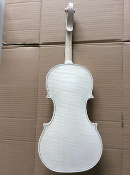 Aukščiausios klasės smuikas 4/4 balta Guarneri modelis 1741 nelakuoti rankų smuikas