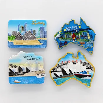 Australijos kengūra Sydney Opera House suvenyrų 3D šaldytuvas magnetai, magnetinio šaldytuvas namų puošybai Australija Surinkimo Dovana