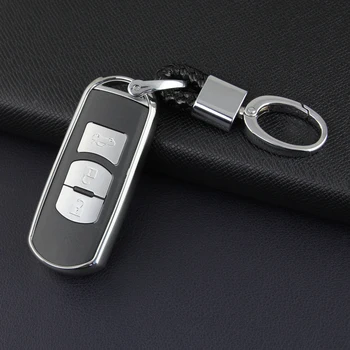 Automobilio Raktas Padengti Grandinės Žiedas Fob Atveju Keychain Už Mazda 2 3 6 CX-3 CX-5 CX-9 MX-5 