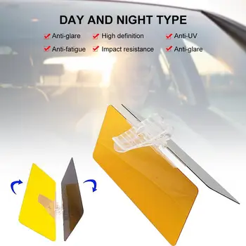 Automobilio Saulės Skydelis HD Anti Saulės Apakinti Akiniai Dienos/Naktinio Matymo Veidrodis Vairavimo UV Kartus Apversti Žemyn skėtį nuo saulės Extender 